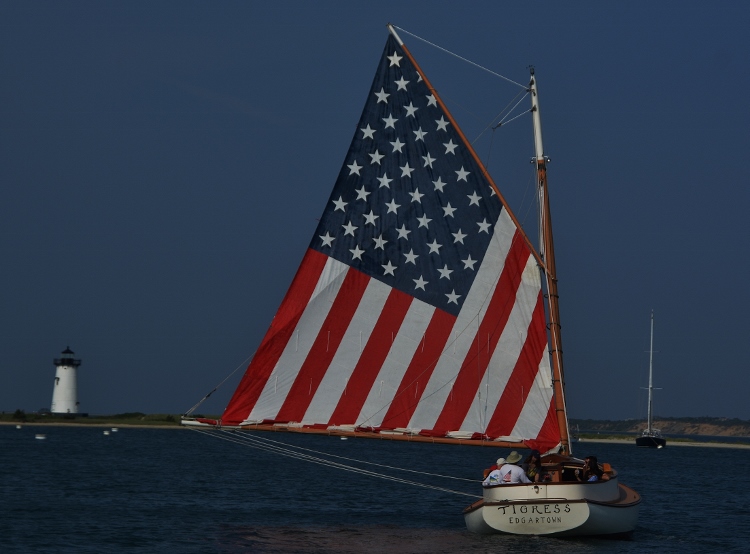 American flag sail